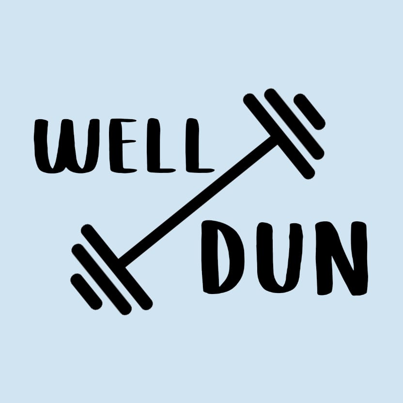 Well Dun with a barbell weight